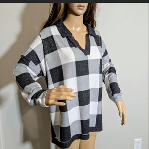 Black and White Checkered Sweater